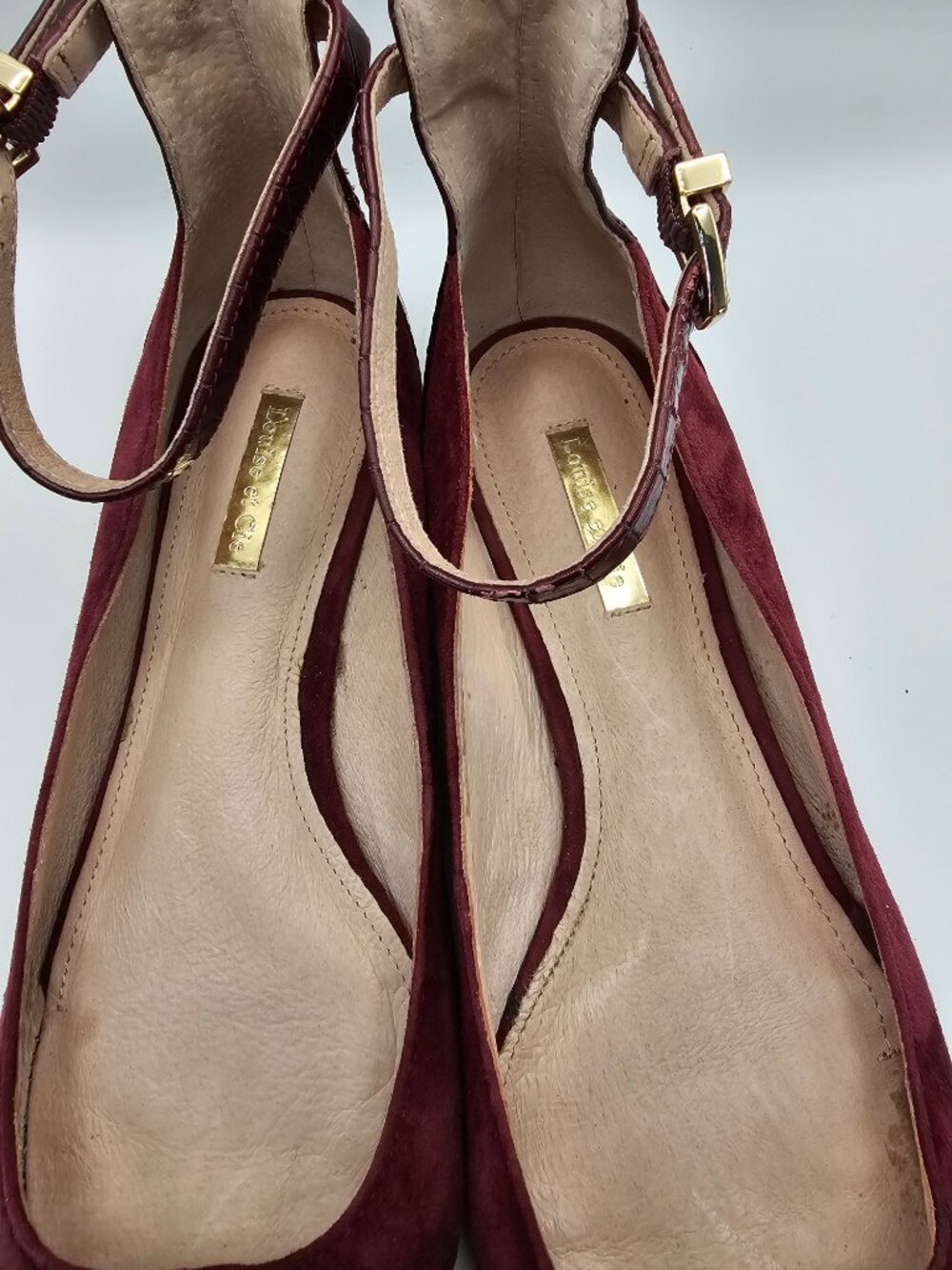 Louise et Cie Lo‑Berry Burgundy Suede Pointed‑Toe Flats – Approx. Size 8 - Picture 6 of 9